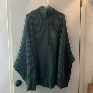 Free People Swim Too Deep Green Sweater
